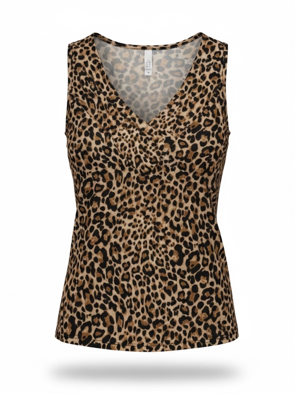 Women's Zeagoo Leopard Print V-Neck Sleeveless Tank Top Size Medium